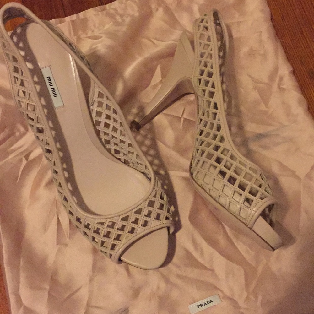 Miu Miu Caged Sling back heels